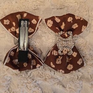 Celine Bow Barette/Clip Set